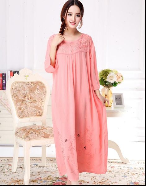 100% cotton embroidery nightgown night women sleepwear gown princess floral sleep shirt oversize robe dress female lingerie, Black;red
100% cotton embroidery nightgown night women sleepwear gown princess floral sleep shirt oversize robe dress female lingerie, Black;red