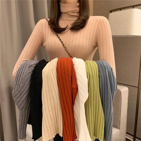 women's sweaters sweater women's solid color and versatile high neck stretch shirt, White;black
women's sweaters sweater women's solid color and versatile high neck stretch shirt, White;black