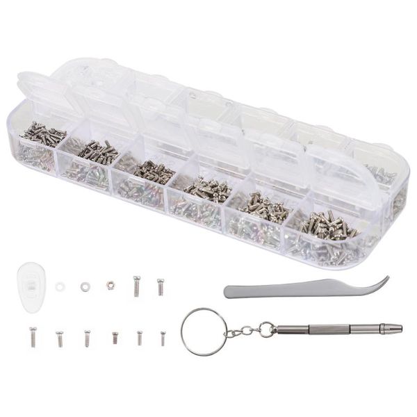 sunglasses frames glasses repair kit stainless steel screws screwdriver tweezers nose pad (silver)
sunglasses frames glasses repair kit stainless steel screws screwdriver tweezers nose pad (silver)