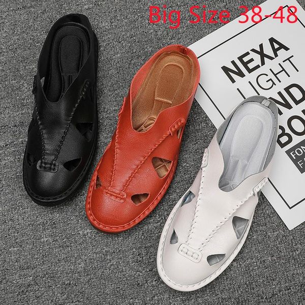 sandals plus size summer men mules beach handmade leather roman sandal slip on shoes soft comfortable casual slippers, Black
sandals plus size summer men mules beach handmade leather roman sandal slip on shoes soft comfortable casual slippers, Black