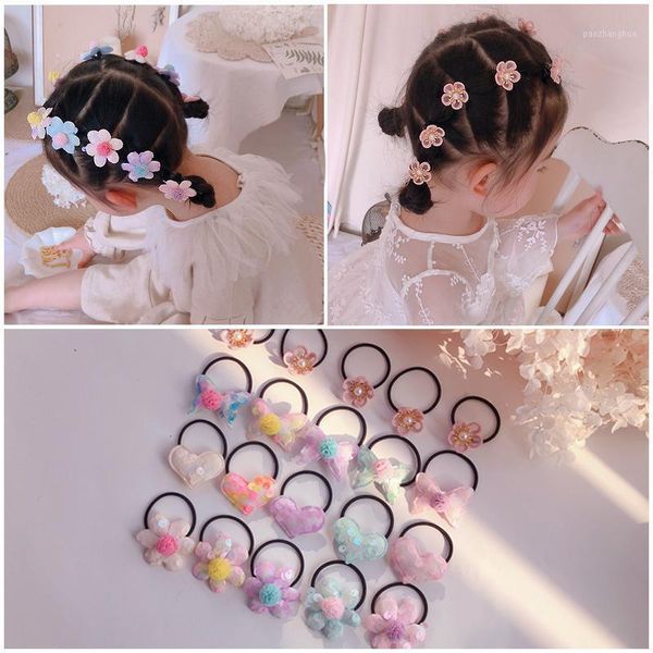 hair accessories 10 pieces / set girls' lovely cartoon flowers butterfly elastic hoop head rope ponytail holder children's ornamen, Slivery;white
hair accessories 10 pieces / set girls' lovely cartoon flowers butterfly elastic hoop head rope ponytail holder children's ornamen, Slivery;white