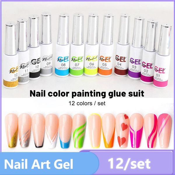 nail gel 12 color painted polish soaking potherapy glue uv draw line lines style, Red;pink
nail gel 12 color painted polish soaking potherapy glue uv draw line lines style, Red;pink