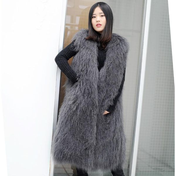women's vests cx-g-b-127d real fur vest mongolia lamb waistcoat fashion lady gilet, Black;white
women's vests cx-g-b-127d real fur vest mongolia lamb waistcoat fashion lady gilet, Black;white