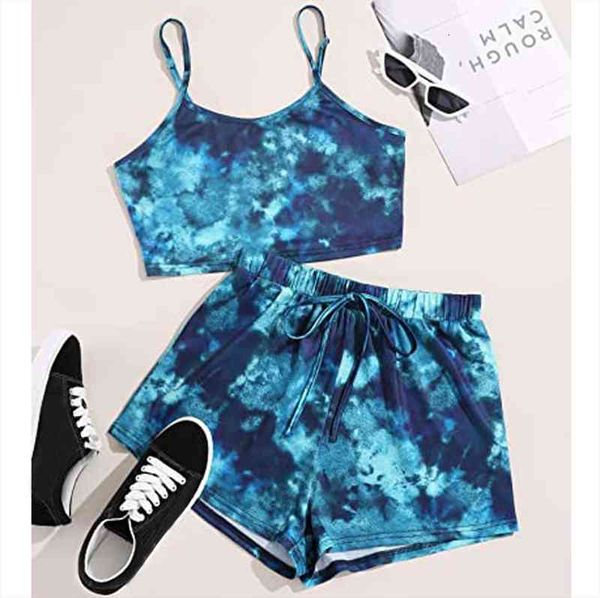 fashion tie dye printing womens sleepwears pajamas multiple styles two piece outfits sleeveless casual cami and shorts sleepwear sets, Black;red
fashion tie dye printing womens sleepwears pajamas multiple styles two piece outfits sleeveless casual cami and shorts sleepwear sets, Black;red