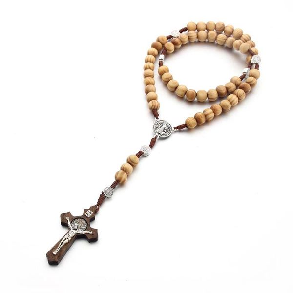 pendant necklaces fashion 2021 wooden beads cross necklace for women men catholic christ religious jesus rosary jewelry gift strand, Silver
pendant necklaces fashion 2021 wooden beads cross necklace for women men catholic christ religious jesus rosary jewelry gift strand, Silver