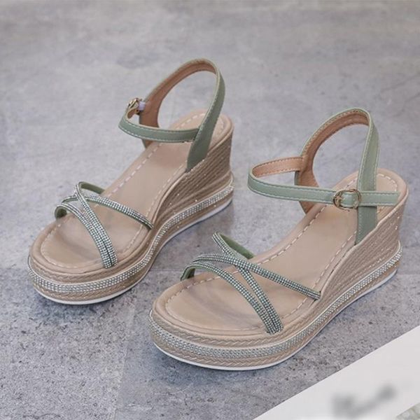 sandals cross straps lady summer fashion hip woman vulcanize shoes casual ankle strap slip on slope heel female rhinestone, Black
sandals cross straps lady summer fashion hip woman vulcanize shoes casual ankle strap slip on slope heel female rhinestone, Black