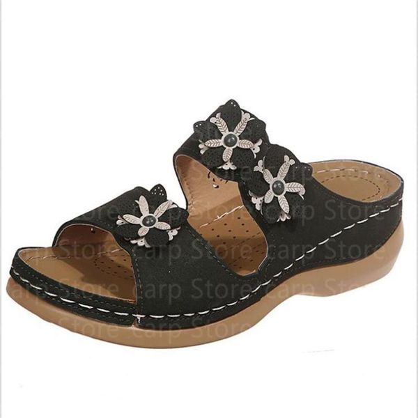sandals summer women slippers handmade ladies shoes leather floral flats retro style woman, Black
sandals summer women slippers handmade ladies shoes leather floral flats retro style woman, Black