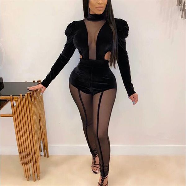 omsj autumn full sleeve velvet bodycon bodysuit and long pants solid mesh patchwork fashion party club outfits 2 pcs suits 211027, White
omsj autumn full sleeve velvet bodycon bodysuit and long pants solid mesh patchwork fashion party club outfits 2 pcs suits 211027, White