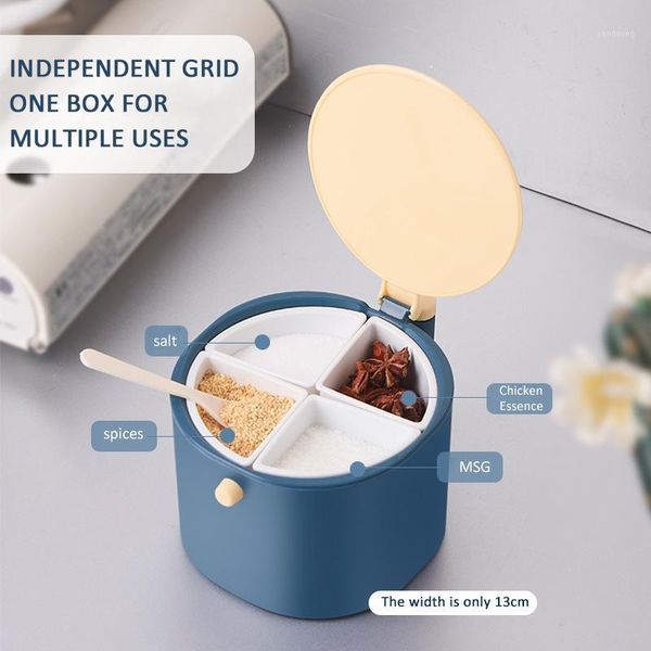 storage bottles & jars 1pc multi-function split seasoning box with lid four grid spoon jar kitchen supplies
storage bottles & jars 1pc multi-function split seasoning box with lid four grid spoon jar kitchen supplies