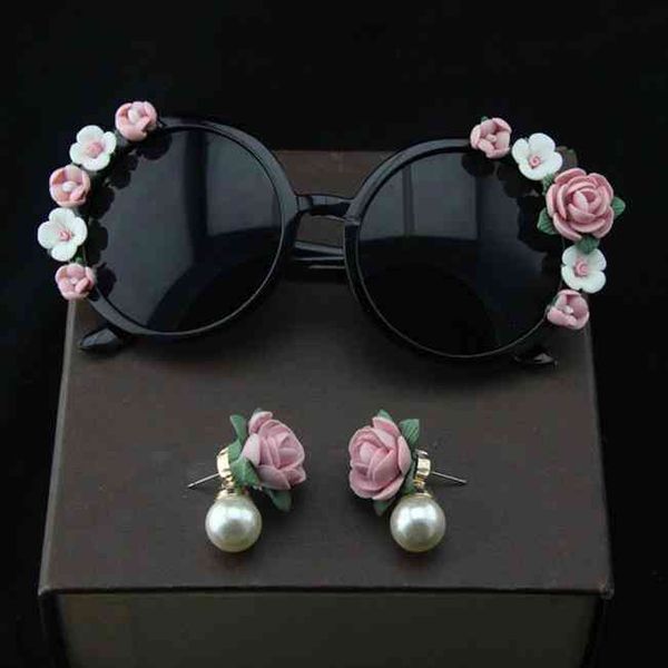 fashion runway baroque women girls pink flower sunglasses retro decor floral flower sunglasses summer beach glasses, White;black
fashion runway baroque women girls pink flower sunglasses retro decor floral flower sunglasses summer beach glasses, White;black