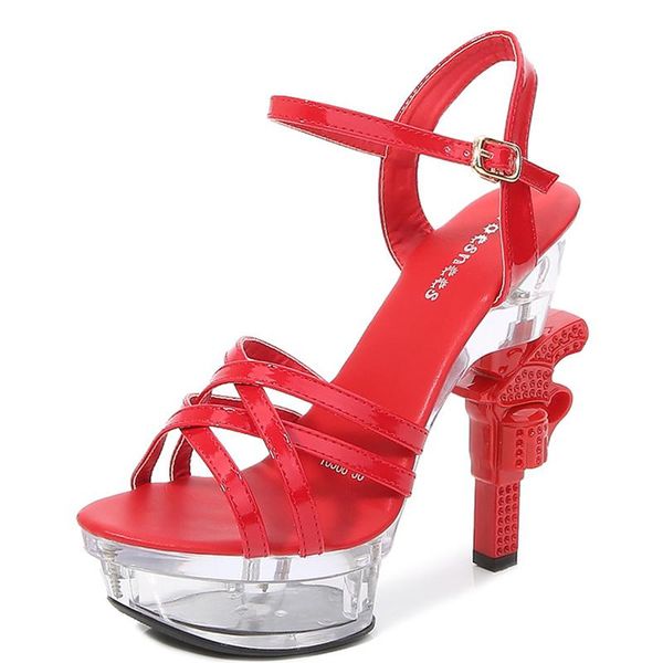 wedding sandal high heel 34-43 plus size special-shaped high-heeled crystal sandals guns pole dancing t-stage catwalk dress shoes, Black
wedding sandal high heel 34-43 plus size special-shaped high-heeled crystal sandals guns pole dancing t-stage catwalk dress shoes, Black