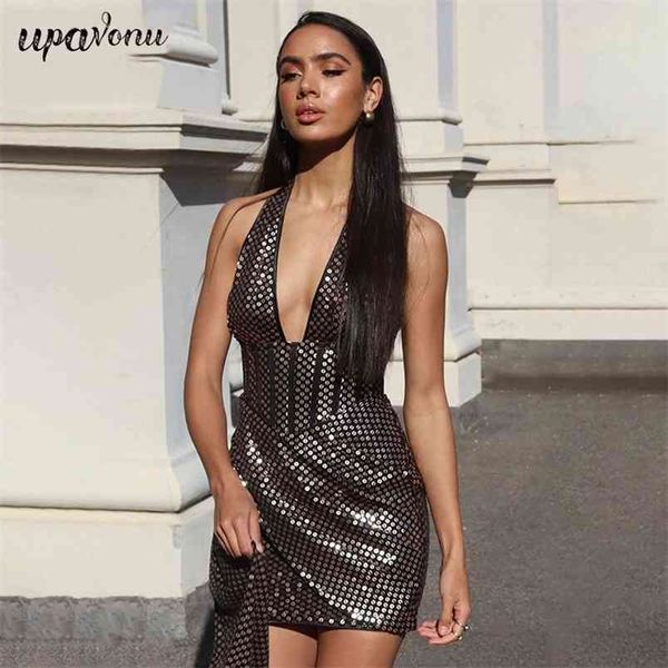 women's sequined dress sleeveless v-neck halter irregular bodycon nightclub vestido 210524, Black;gray
women's sequined dress sleeveless v-neck halter irregular bodycon nightclub vestido 210524, Black;gray