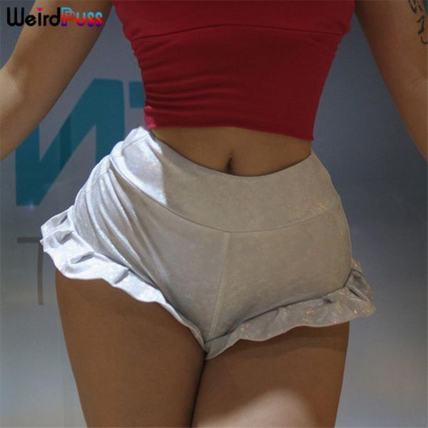 women's shorts weird puss shiny low waist ruffles slim super women wild stretchy skinny bottoms clothes fashion street clubwear, White;black
women's shorts weird puss shiny low waist ruffles slim super women wild stretchy skinny bottoms clothes fashion street clubwear, White;black