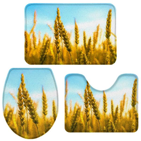 bath accessory set oil painting autumn wheat field bathroom toilet cover mat pedestal rug non-slip accessories doormat
bath accessory set oil painting autumn wheat field bathroom toilet cover mat pedestal rug non-slip accessories doormat