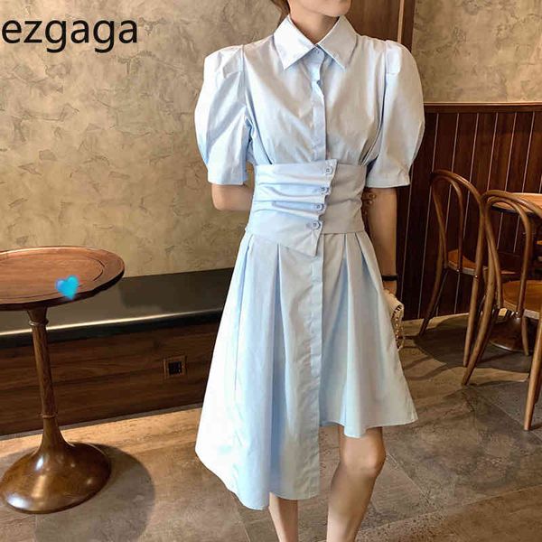 ezgaga chic irregular elegant dress women summer new lapel short sleeve solid french style vintage button slim waist office lady 210430, Black;gray
ezgaga chic irregular elegant dress women summer new lapel short sleeve solid french style vintage button slim waist office lady 210430, Black;gray