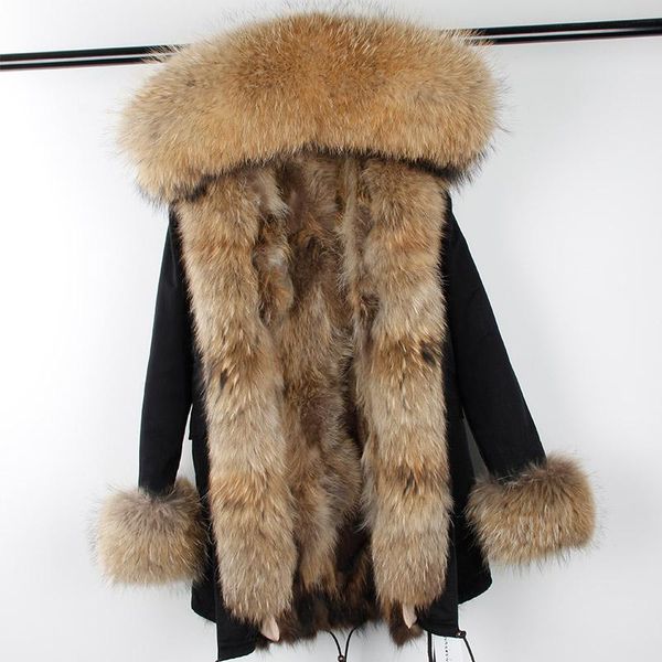women's fur & faux 2021 long fashion winter jacket women real coat warm thick parkasnatural raccoon collar lined, Black
women's fur & faux 2021 long fashion winter jacket women real coat warm thick parkasnatural raccoon collar lined, Black