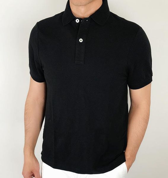 men's polos summer 100% cotton lapel shirt short-sleeved embroidery tomi top, White;black
men's polos summer 100% cotton lapel shirt short-sleeved embroidery tomi top, White;black