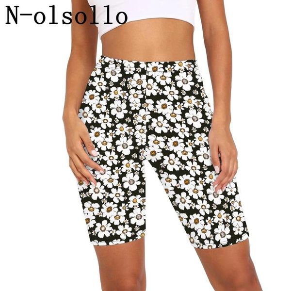 women's leggings n-olsollo 3d chrysanthemum printed female elastic waist slim sporting pants five point safety jegging, Black
women's leggings n-olsollo 3d chrysanthemum printed female elastic waist slim sporting pants five point safety jegging, Black