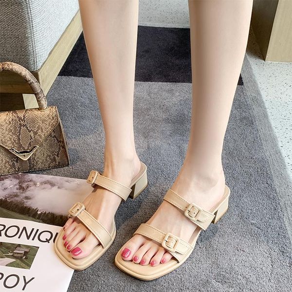 slippers 2021 summer outdoor flip flops buckle women's shoes brand mid-heel sandals fashion woman heels slippers.6z, Black
slippers 2021 summer outdoor flip flops buckle women's shoes brand mid-heel sandals fashion woman heels slippers.6z, Black