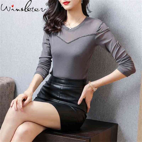 spring fall european clothes t-shirt girl fashion shiny o-neck beading women spliced mesh tees t11416a 210421, White
spring fall european clothes t-shirt girl fashion shiny o-neck beading women spliced mesh tees t11416a 210421, White