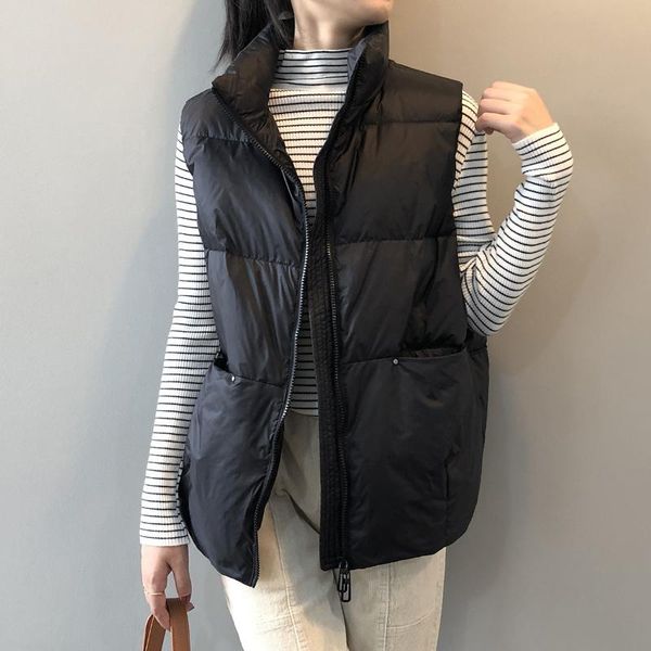 women's vests womens down vest 2021 winter korean version loose keep warm thicken coat waistcoat women, Black;white
women's vests womens down vest 2021 winter korean version loose keep warm thicken coat waistcoat women, Black;white