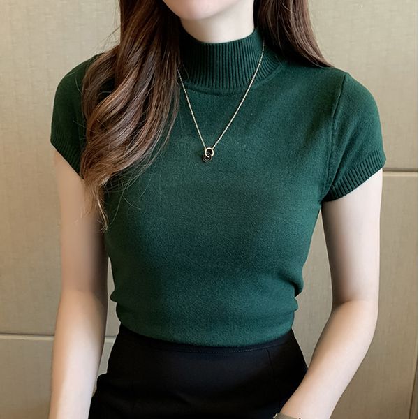 fashion knitt short-sleeved t-shirt women 2022 half turtleneck stretch knitted tshirt solid casual spring summer female 220224, White
fashion knitt short-sleeved t-shirt women 2022 half turtleneck stretch knitted tshirt solid casual spring summer female 220224, White