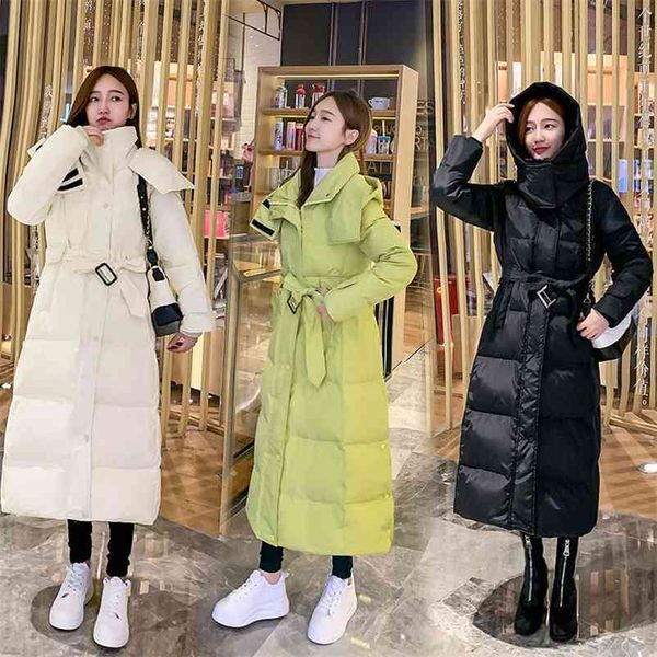women's coats vintage winter slim long type over the knee coat anti-season thick parkas belt cotton-padded jacket outwear 210519, Black
women's coats vintage winter slim long type over the knee coat anti-season thick parkas belt cotton-padded jacket outwear 210519, Black