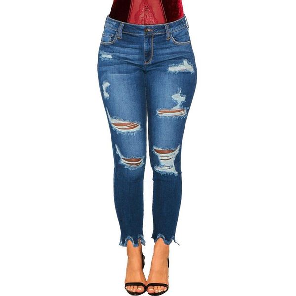 women's jeans 2021 fashion casual ripped women denim pencil pants trousers mid waist stretch skinny jean boyfriend style streetwear, Blue
women's jeans 2021 fashion casual ripped women denim pencil pants trousers mid waist stretch skinny jean boyfriend style streetwear, Blue