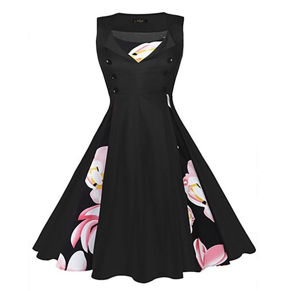 casual dresses sleeveless dress 2021 fashion womens holiday party elegant retro polka print loose wedding vestidos for female, Black;gray
casual dresses sleeveless dress 2021 fashion womens holiday party elegant retro polka print loose wedding vestidos for female, Black;gray