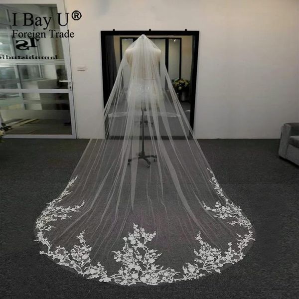 bridal veils high end customized soft tulle lace woman chapel white ivory veil for appliques edge wedding accessary, Black
bridal veils high end customized soft tulle lace woman chapel white ivory veil for appliques edge wedding accessary, Black