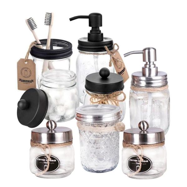 bath accessory set 3pcs mason jar soap dispenser holder transparent grade stainless steel bathroom accessories
bath accessory set 3pcs mason jar soap dispenser holder transparent grade stainless steel bathroom accessories