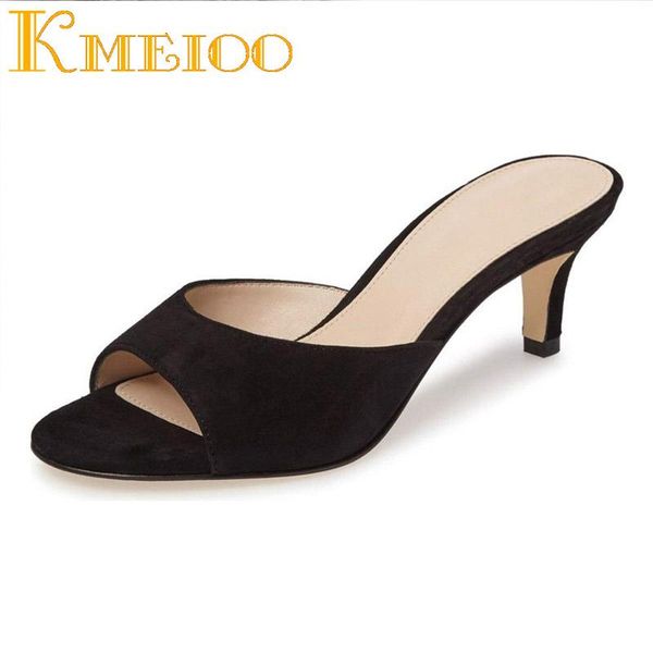 kmeioo basic summer shoes woman open toe high heels slip on mule sandals thin women slides plus size dress, Black
kmeioo basic summer shoes woman open toe high heels slip on mule sandals thin women slides plus size dress, Black