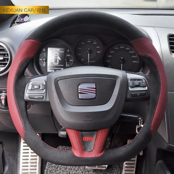steering wheel covers hand-stitched leather suede carbon fibre car cover set for seat leon accessories
steering wheel covers hand-stitched leather suede carbon fibre car cover set for seat leon accessories