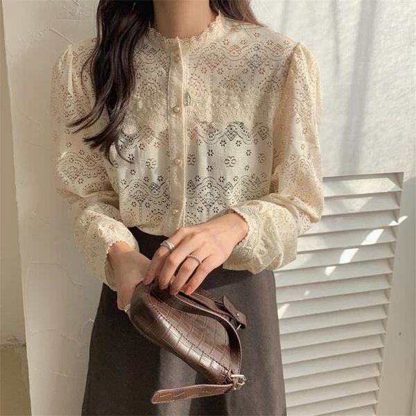 dress hollow out patchwork lace cotton office lady vintage gentle embroidery floral all-match elegant shirt, White
dress hollow out patchwork lace cotton office lady vintage gentle embroidery floral all-match elegant shirt, White