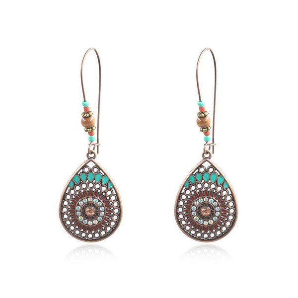 earrings for women ethnic style fashion crystal hollow drop-shaped jewelry alloy drop oil dangle & chandelier, Silver
earrings for women ethnic style fashion crystal hollow drop-shaped jewelry alloy drop oil dangle & chandelier, Silver