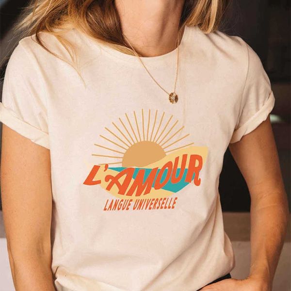 women's t-shirt letter femme short sleeve sun print character round collar cotton ee beige ops casual women s 2zia, White
women's t-shirt letter femme short sleeve sun print character round collar cotton ee beige ops casual women s 2zia, White