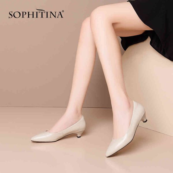 sophitina office women pumps slip-on cow leather shallow solid elegant comfortable shoes convenient pumps po405 210513, Black
sophitina office women pumps slip-on cow leather shallow solid elegant comfortable shoes convenient pumps po405 210513, Black