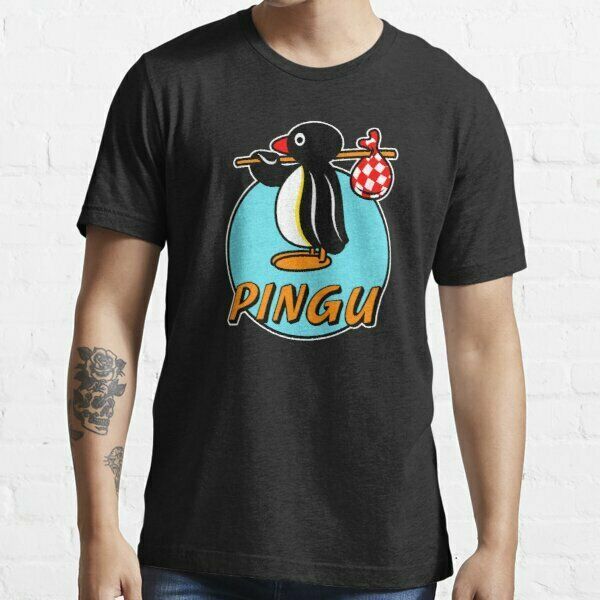 pingu - tv shows t-shirt for men women gift for fans, White;black
pingu - tv shows t-shirt for men women gift for fans, White;black