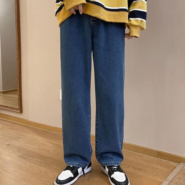 men's jeans 2021 autumn solid color casual fashion streetwear harajuku straight oversize denim pants hip hop male trousers, Blue
men's jeans 2021 autumn solid color casual fashion streetwear harajuku straight oversize denim pants hip hop male trousers, Blue