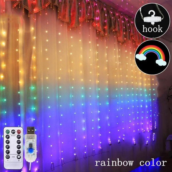 strings 3x2.8m rainbow curtain lights led string garland fairy icicle decorative for christmas party bedroom wall wedding decor
strings 3x2.8m rainbow curtain lights led string garland fairy icicle decorative for christmas party bedroom wall wedding decor