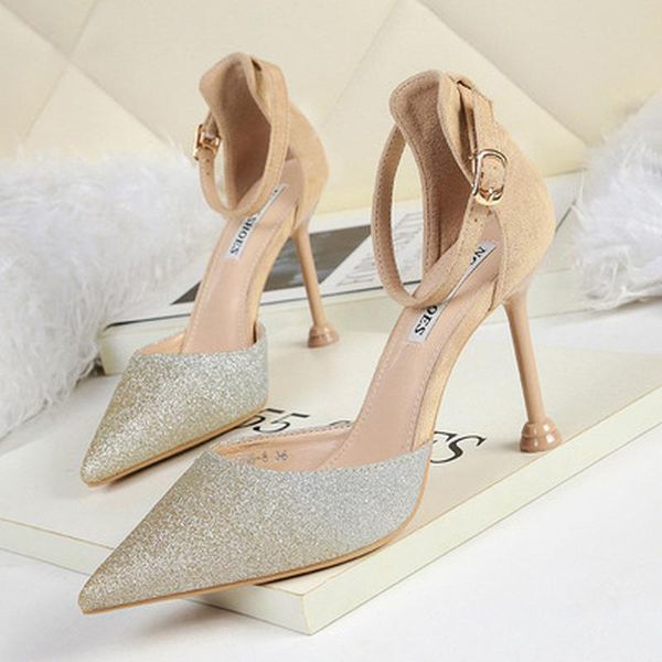 dress shoes 2021 elegant ladies ankle strap crystal pumps women thin high heels wedding woman pointed toe sandals, Black
dress shoes 2021 elegant ladies ankle strap crystal pumps women thin high heels wedding woman pointed toe sandals, Black