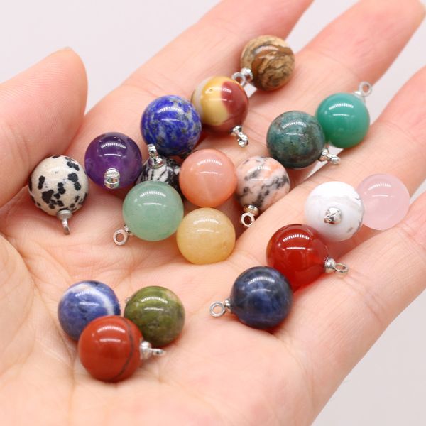 10mm round ball natural stone pendant rectangle reiki healing chakra rose quartz crystal pendulo charms for necklace earrings making, Silver
10mm round ball natural stone pendant rectangle reiki healing chakra rose quartz crystal pendulo charms for necklace earrings making, Silver