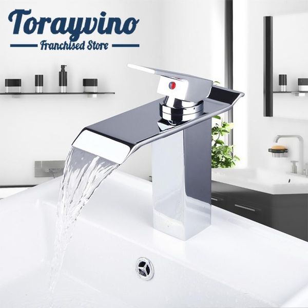 bathroom sink faucets special design waterfall faucet chrome polish single handle hole & cold water mixer basin taps
bathroom sink faucets special design waterfall faucet chrome polish single handle hole & cold water mixer basin taps