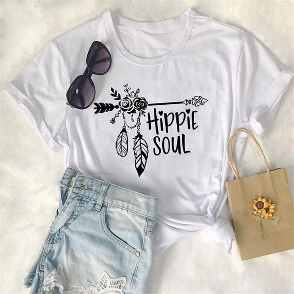 hippie soul short sleeve cartoon women t shirts alphabet print o neck casual ladies top, White
hippie soul short sleeve cartoon women t shirts alphabet print o neck casual ladies top, White