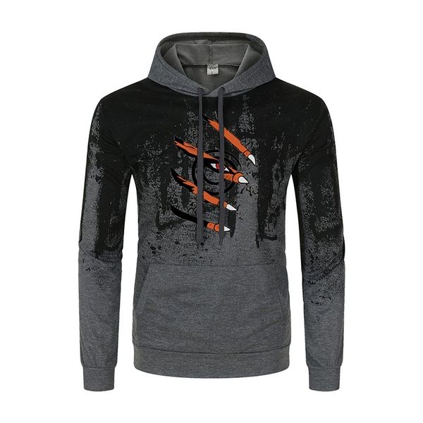 2021 new riman fire shadow 3d splash trend men's selling large hooded pullover, Black
2021 new riman fire shadow 3d splash trend men's selling large hooded pullover, Black