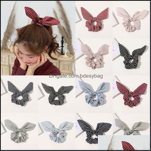 jewelry jewelryretro striped dot print scrunchies elastic girls ponytail holder bunny ears rubber bands hair ties aessories drop delivery, Pink
jewelry jewelryretro striped dot print scrunchies elastic girls ponytail holder bunny ears rubber bands hair ties aessories drop delivery, Pink