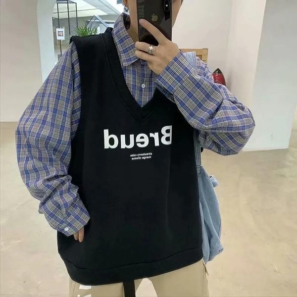 men's hoodies & sweatshirts shirt male senior sense of design niche internet celebrity trend false two check port wind day coat autumn, Black
men's hoodies & sweatshirts shirt male senior sense of design niche internet celebrity trend false two check port wind day coat autumn, Black