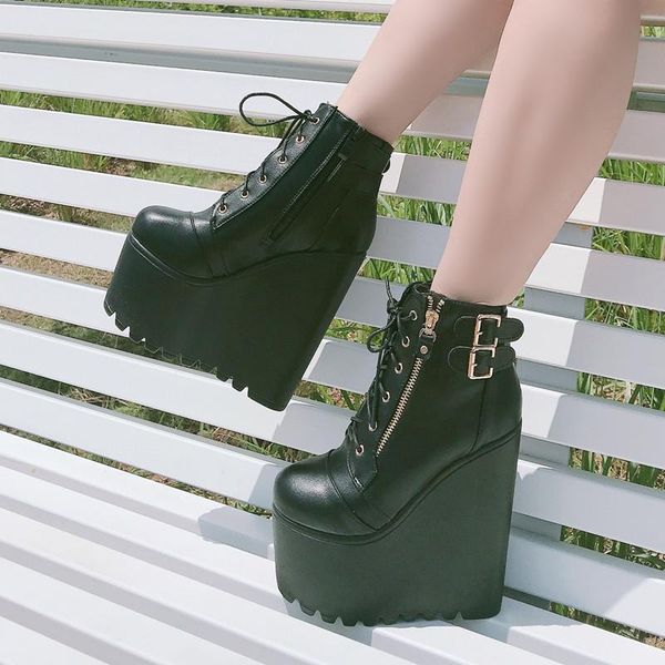 women's thick soled lace boots, gothic saloon punk leather black, autumn, 2021 boots
women's thick soled lace boots, gothic saloon punk leather black, autumn, 2021 boots