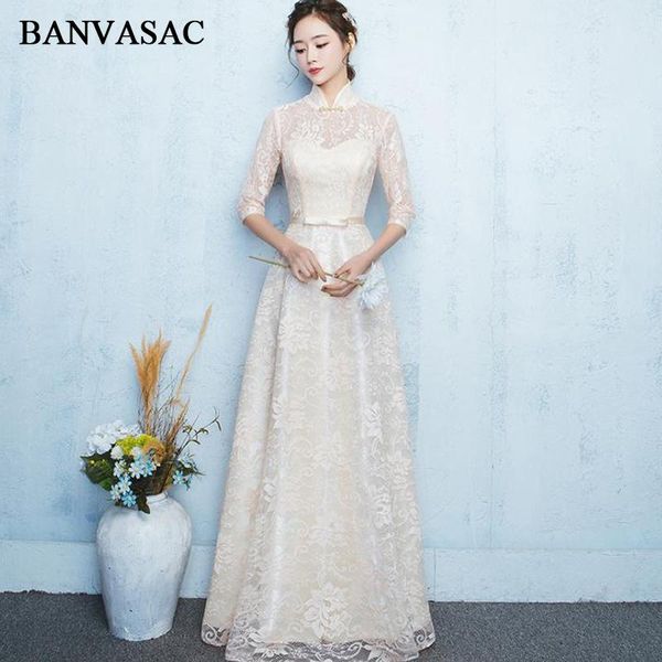 party dresses banvasac 2021 illusion high neck bow sash long evening a line lace embroidery half sleeve prom gowns, White;black
party dresses banvasac 2021 illusion high neck bow sash long evening a line lace embroidery half sleeve prom gowns, White;black