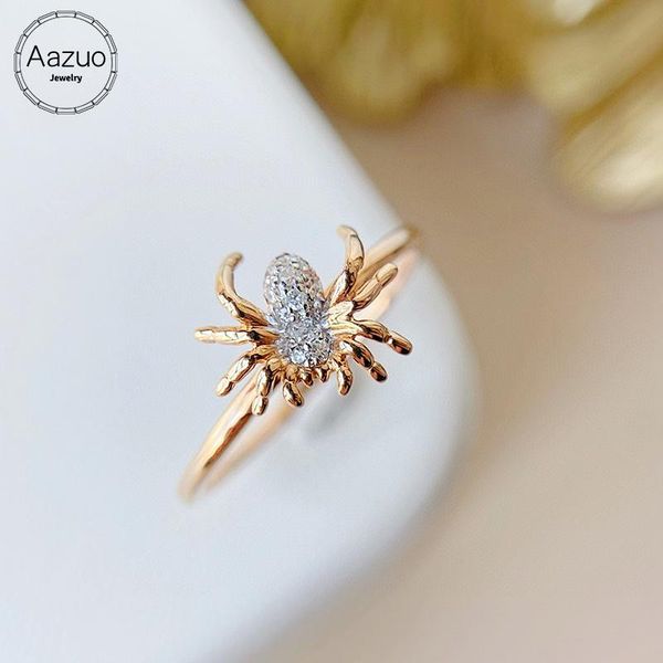 aazuo 18k orignal rose gold real diamonds fashion animal spider ring for woman gift birthday au750 cluster rings, Golden;silver
aazuo 18k orignal rose gold real diamonds fashion animal spider ring for woman gift birthday au750 cluster rings, Golden;silver
